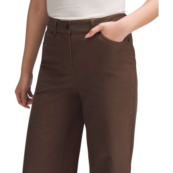 Lululemon City Sleek 5 Pocket High-Rise Wide-Leg Pant Full Length Brown Size 31 - Picture 7 of 16